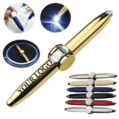 Creative Stress Relief LED Fidget Pen w/ Spinner Design