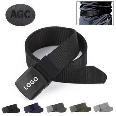 1.49"W Nylon Canvas Waist Belts W/Hypoallergenic Buckle