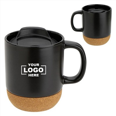 14 oz Ceramic Coffee Mug with Cork Bottom