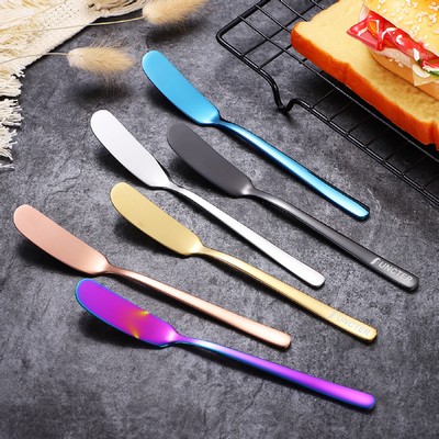 304 Stainless Steel Butter Spreader Iridescent Color Jam Spreader