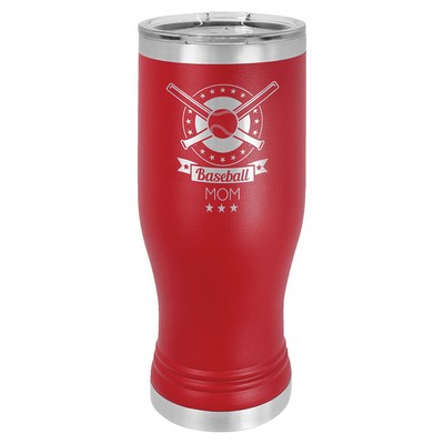 Polar Camel Red 20 oz. Pilsner with Clear Lid