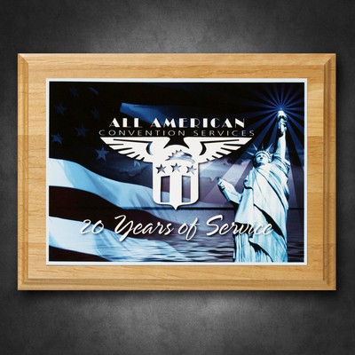 Alder Wood Plaque 9" x 12" with Sublimated Plate