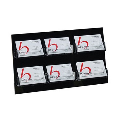 6-Pocket Acrylic Wall Business Card Holder