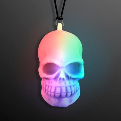 LED Soft Skeleton Skull Bead Necklace - BLANK