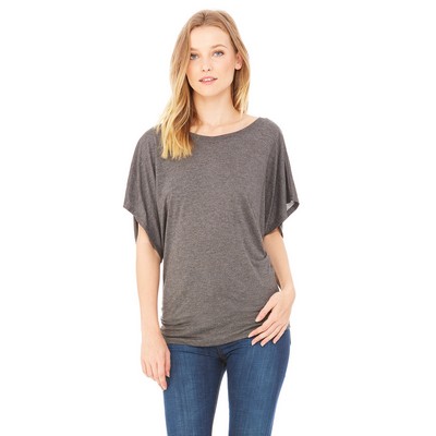 BELLA+CANVAS Ladies' Flowy Draped Sleeve Dolman T-Shirt