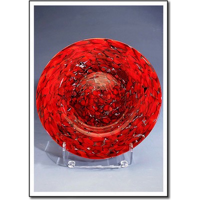 Montserrat Art Glass Rondelle w/ Stand (9"x9")