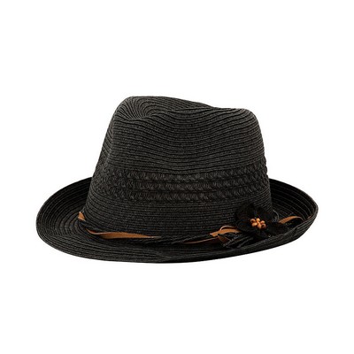 Ladies' Toyo Braid Fedora Hat