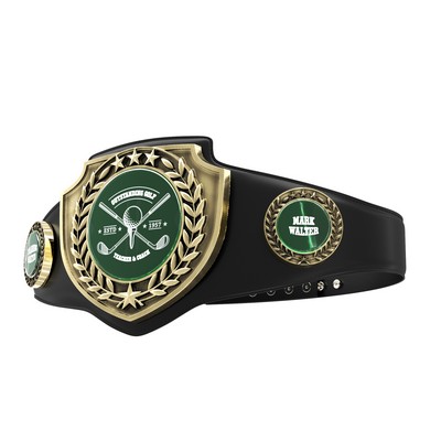 Vibraprint® Antique Shield Championship Belt in Black