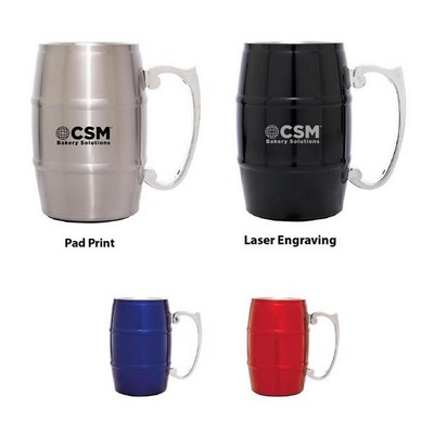 17 Oz. Stainless Steel Barrel Mug