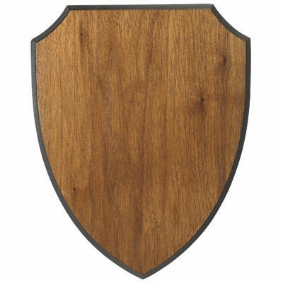 Walnut Veneer Shield Plaque (7½" x 9")