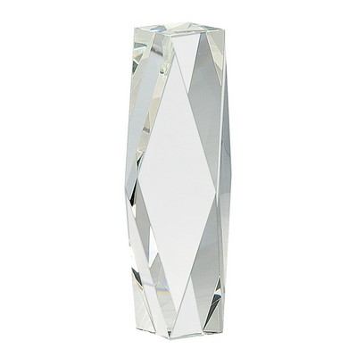 10" Clear Crystal Facet Tower