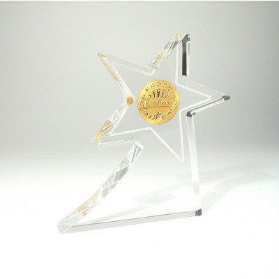 Star Lucite® Embedment Award (7" x 7" x 1")