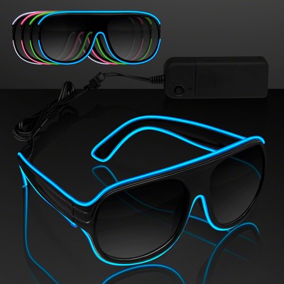 Assorted "Neon Look" Aviator EL Shades - BLANK