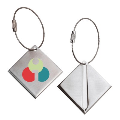 Diamond Shape Stainless Steel Luggage Tag