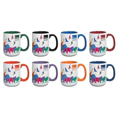 15 Oz. Mighty Two-Tone Mug w/C Shaped Handle