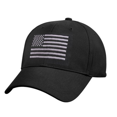 Black U.S. Flag Low Profile Hat