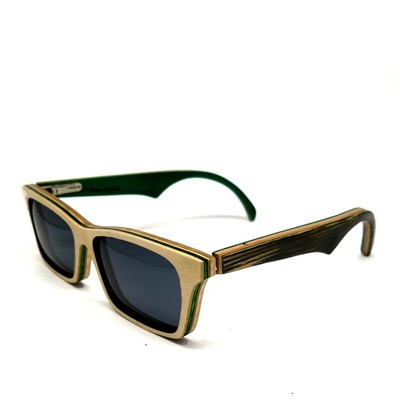 Recycled Woodrow Skateboard Sunglasses - Handmade in USA