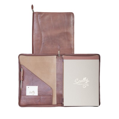 Sierra Leather Zip Around Letter Padfolio