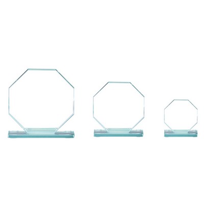 Medium Jade Glass Octagon Award