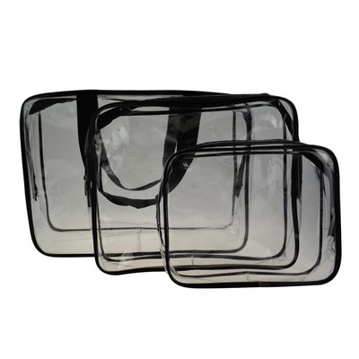 Clear PVC Cosmetic Bag Set