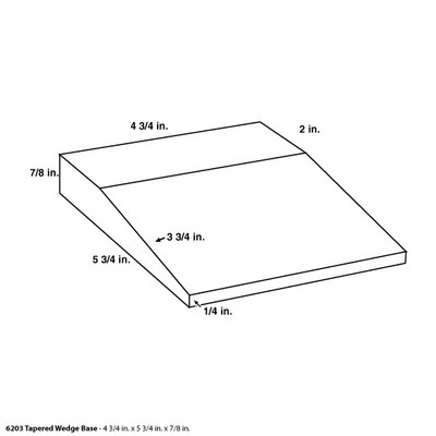 Tapered Front Base - 4 3/4" x5 3/4" x 7/8"