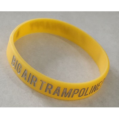 DIY American fashion basketball customized embossed and color filled silicone bracelet.