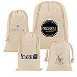 1 Color Short Run Cotton Drawstring Pouch (8"x12")