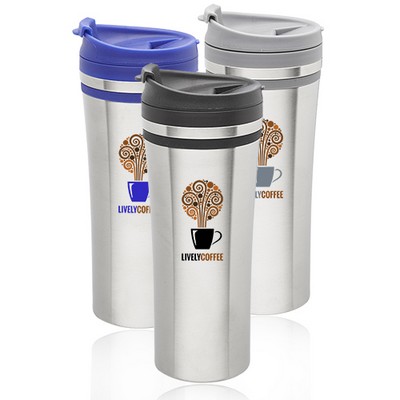 15 Oz. Mia Insulated Stainless Steel Travel Mugs