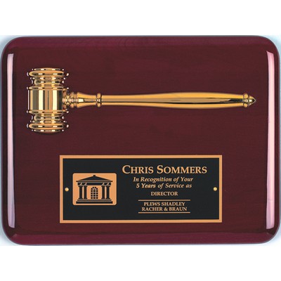 Piano Rosewood Gavel Plaque