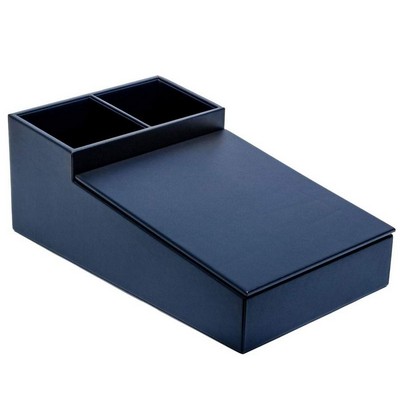 Leatherette Navy Blue Coffee Condiment Organizer