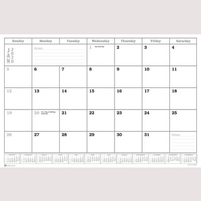 Desk Pad Monthly Calendar Insert Pack (32.875"x18.875")