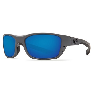 Costa® Del Mar Whitetip Polarized Sunglasses w/Matte Gray Frames & Blue Mirror Lenses