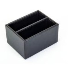 Leatherette Black Coaster Holder