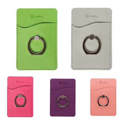 Card Holder With Ring Phone Stand