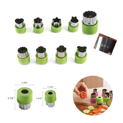 Stainless Steel Vegetable And Fruit Cutting Set (9 Pcs)