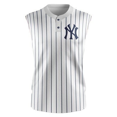 Kids' Premium Full Sublimation 2-Button Front Sleeveless Baseball Jersey