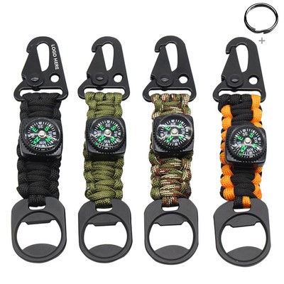 Key Chain Survivor Rope w/Bottle Opener Compass