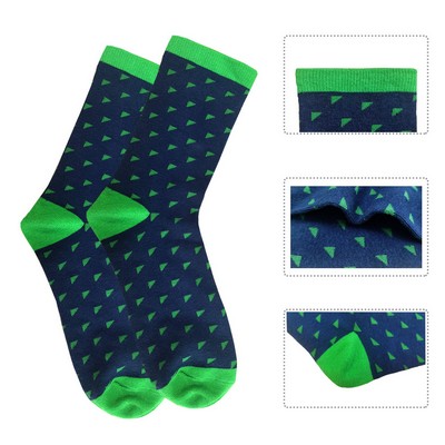 Custom Cotton Knit Print Crew Sock