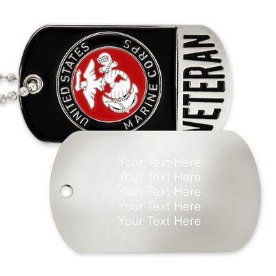 Officially Licensed U.S.M.C Veteran Dog Tag - Engravable