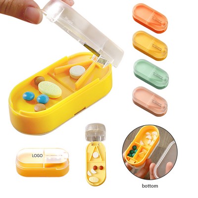 2 in 1 Pill Box with Cutter