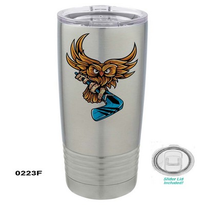 Sublimatable polar camel 20 Oz stainless steel vacuum insulated tumbler w/ lid.