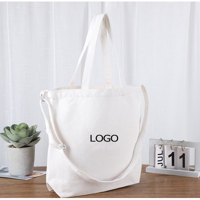 Natural Cotton Canvas Shopping Tote Bag 14"x15"