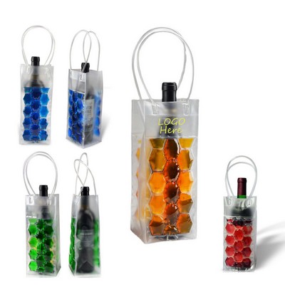 PVC Wine Bottle Bubble Gel Cooler Bag