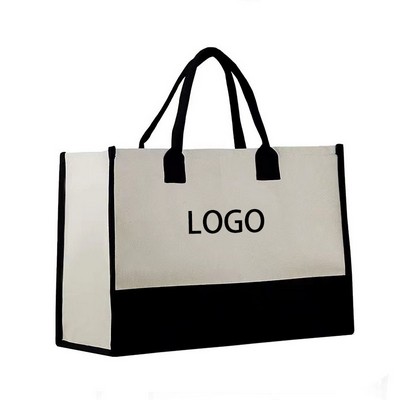 12 Oz. Polyester/Cotton Canvas Beach Tote Bag