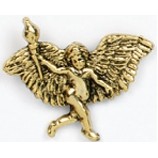 Running Angel W/Torch Stock Casting Lapel Pin