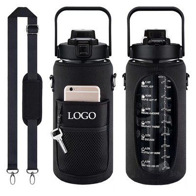 2L Sport Water Bottle Sleeve with Shoulder Strap