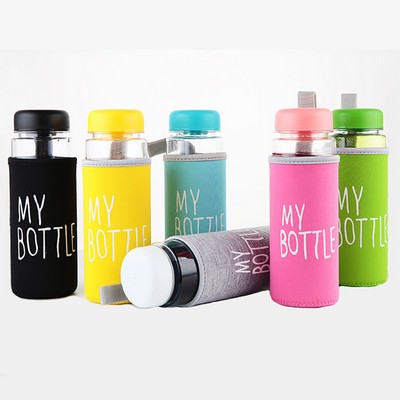 16 Oz. Portable Plastic Bottle w/ Sleeve