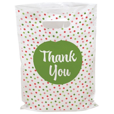 Polka Dots Seasonal Designer Full-color Plastic Bag 9" x 13"