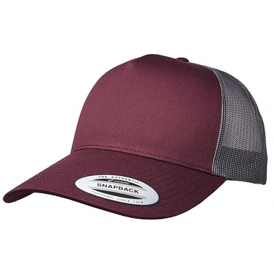 Big Size Maroon/Gray Yupoong Trucker Mesh Cap 2XL-4XL