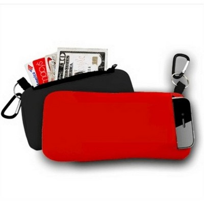 Neoprene Smartphone Holder and Zippered Pouch